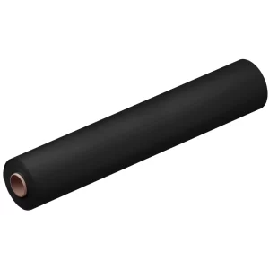 Picture of a black roll of 14 oz PVC-Coated Polyester Fabric 20×20
