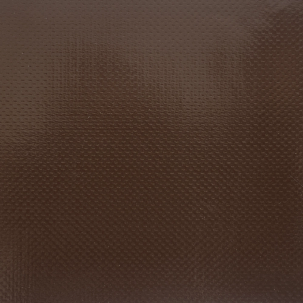 Picture of a sample of a brown 16 oz PVC-Coated Polyester Fabric 20×20