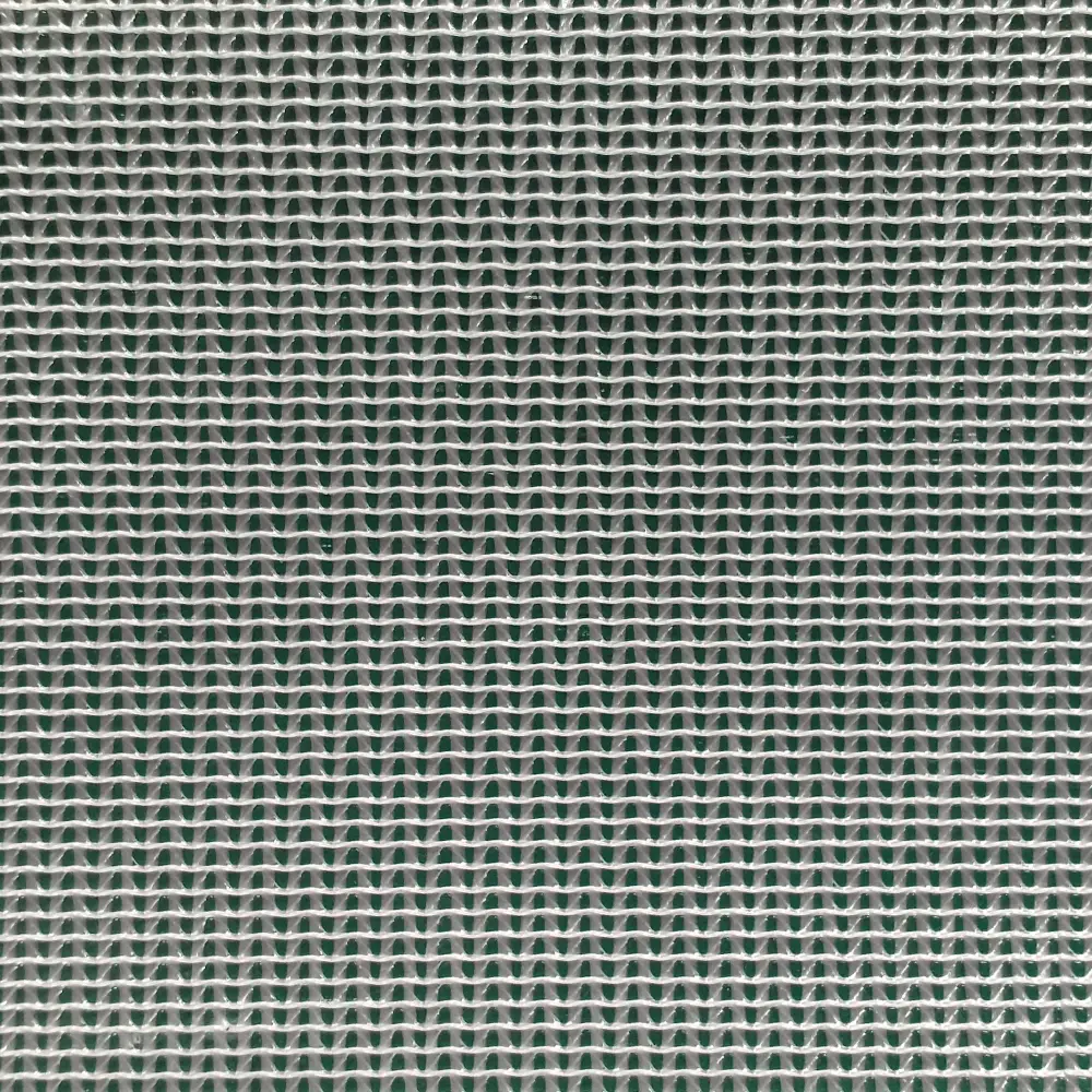 Picture of a sample of a 18 oz Clear PVC-Coated Polyester Fabric 11×11