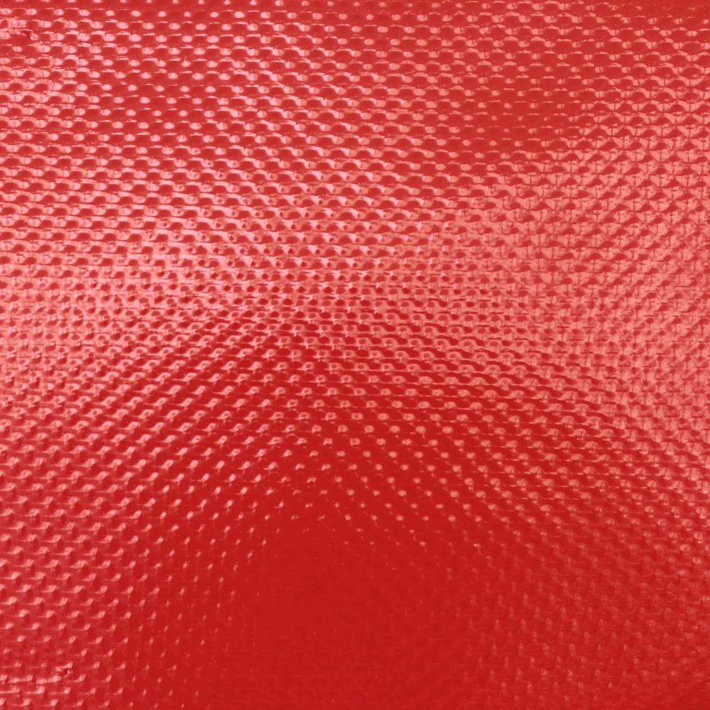 Picture of a sample of a plus red 18 oz PVC-Coated Polyester Fabric 14×14