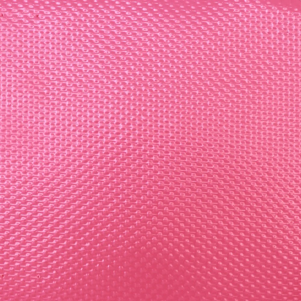 Picture of a sample of a prink 18 oz PVC-Coated Polyester Fabric 14×14