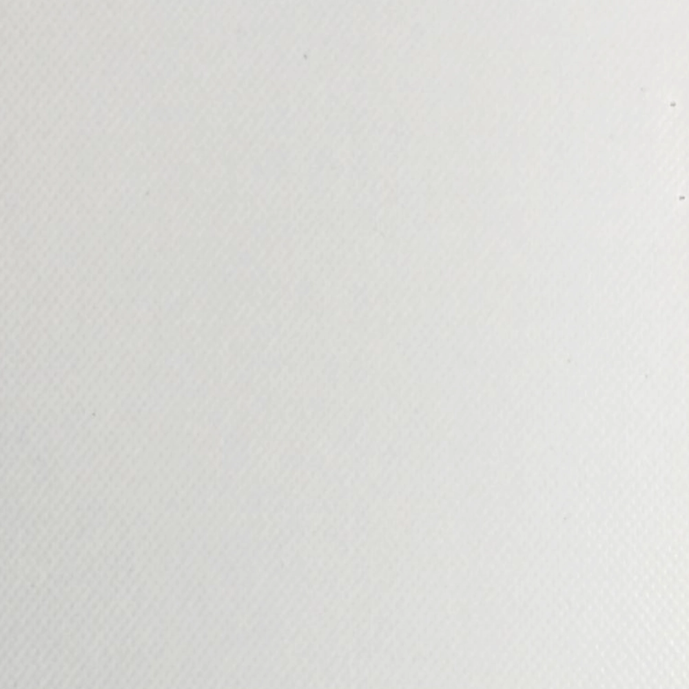 Picture of a sample of a white 8 oz PVC-Coated Polyester Fabric 34×28