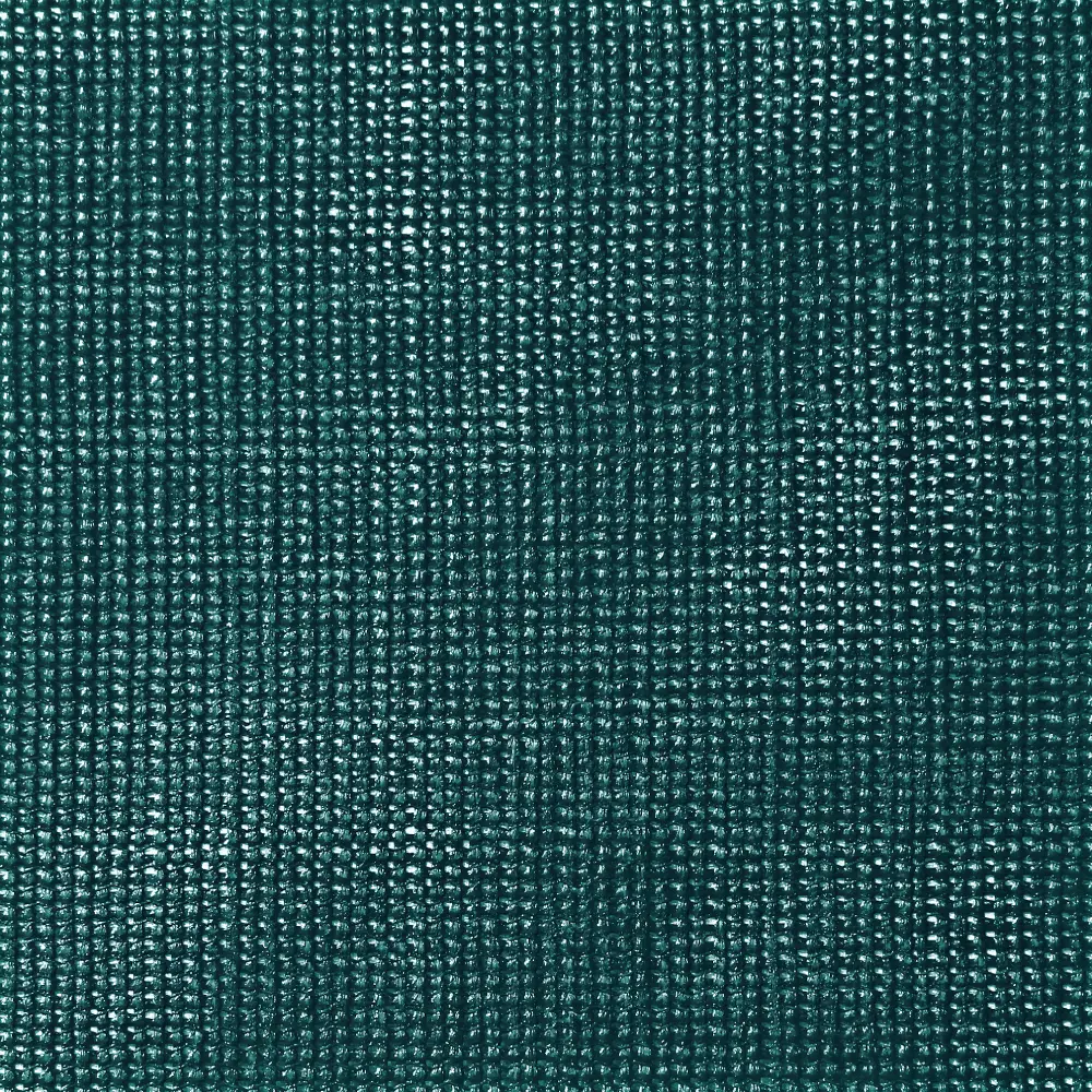 Picture of a sample of a green 80% Mesh PVC-Coated Polyester