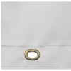 Picture of an oval brass grommet on a white air chute tarp