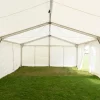 Picture of the inside of a white tent with windows showing the use of 12oz PVC coated polyester fabric